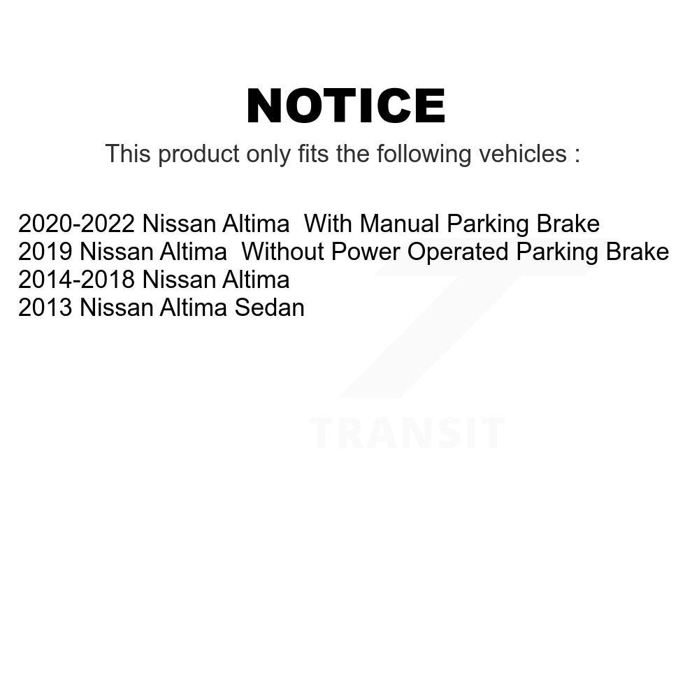 Front Rear Coated Disc Brake Rotors Kit For Nissan Altima KG-101191