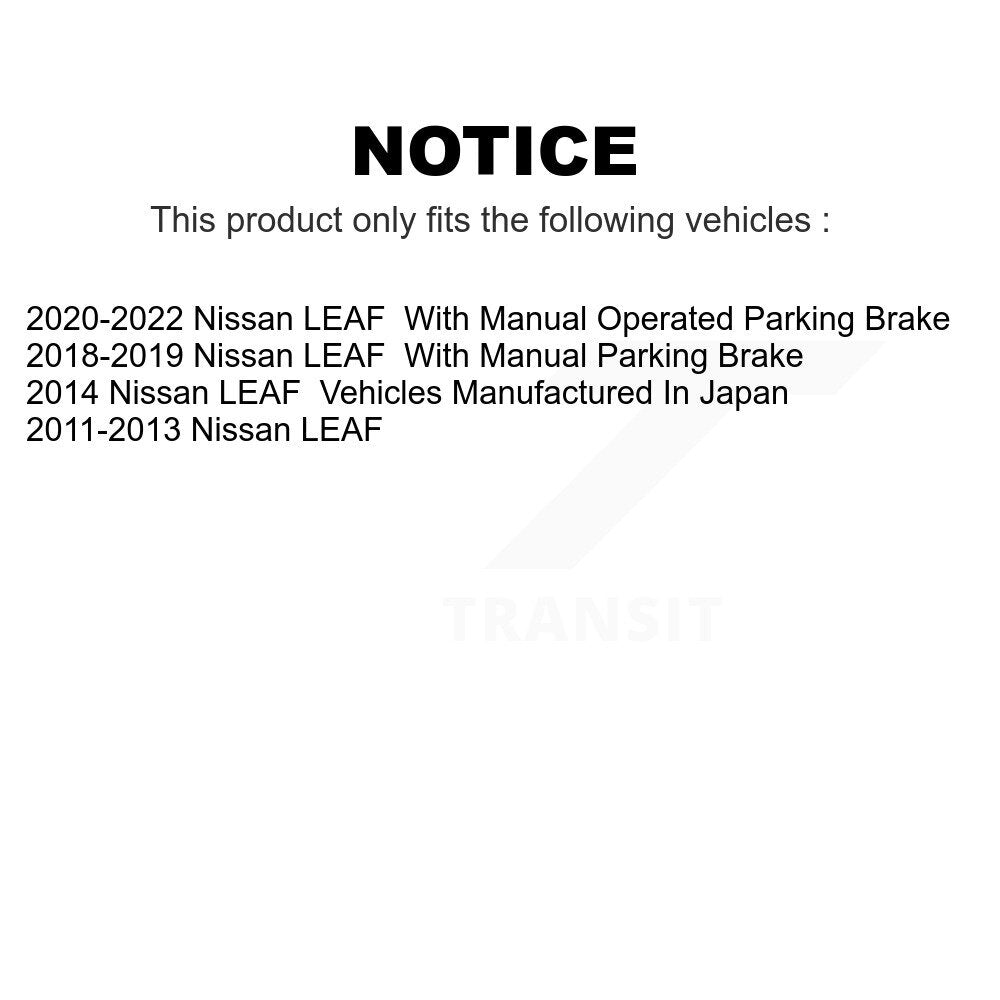 Front Rear Coated Disc Brake Rotors Kit For Nissan LEAF KG-101138