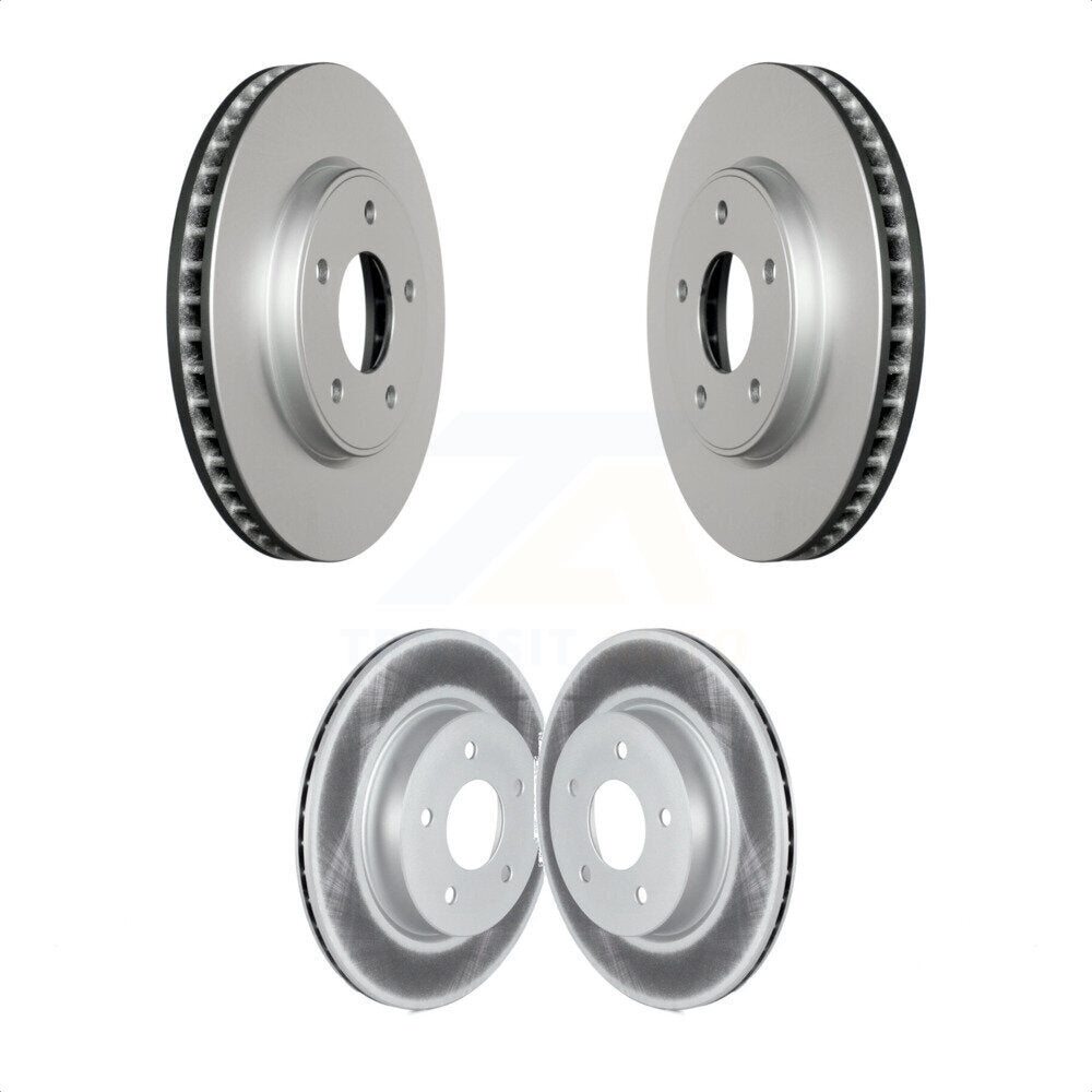 Front Rear Coated Disc Brake Rotors Kit For Nissan LEAF KG-101574
