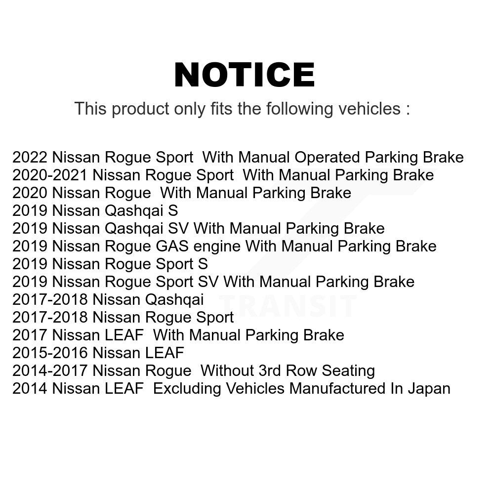 Front Rear Coated Disc Brake Rotors Kit For Nissan Rogue Sport LEAF Qashqai KG-101187