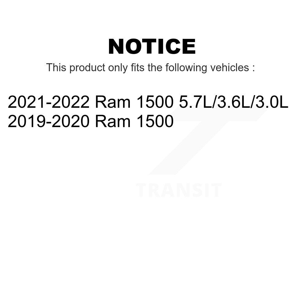 Front Rear Coated Disc Brake Rotors Kit For Ram 1500 KG-101248