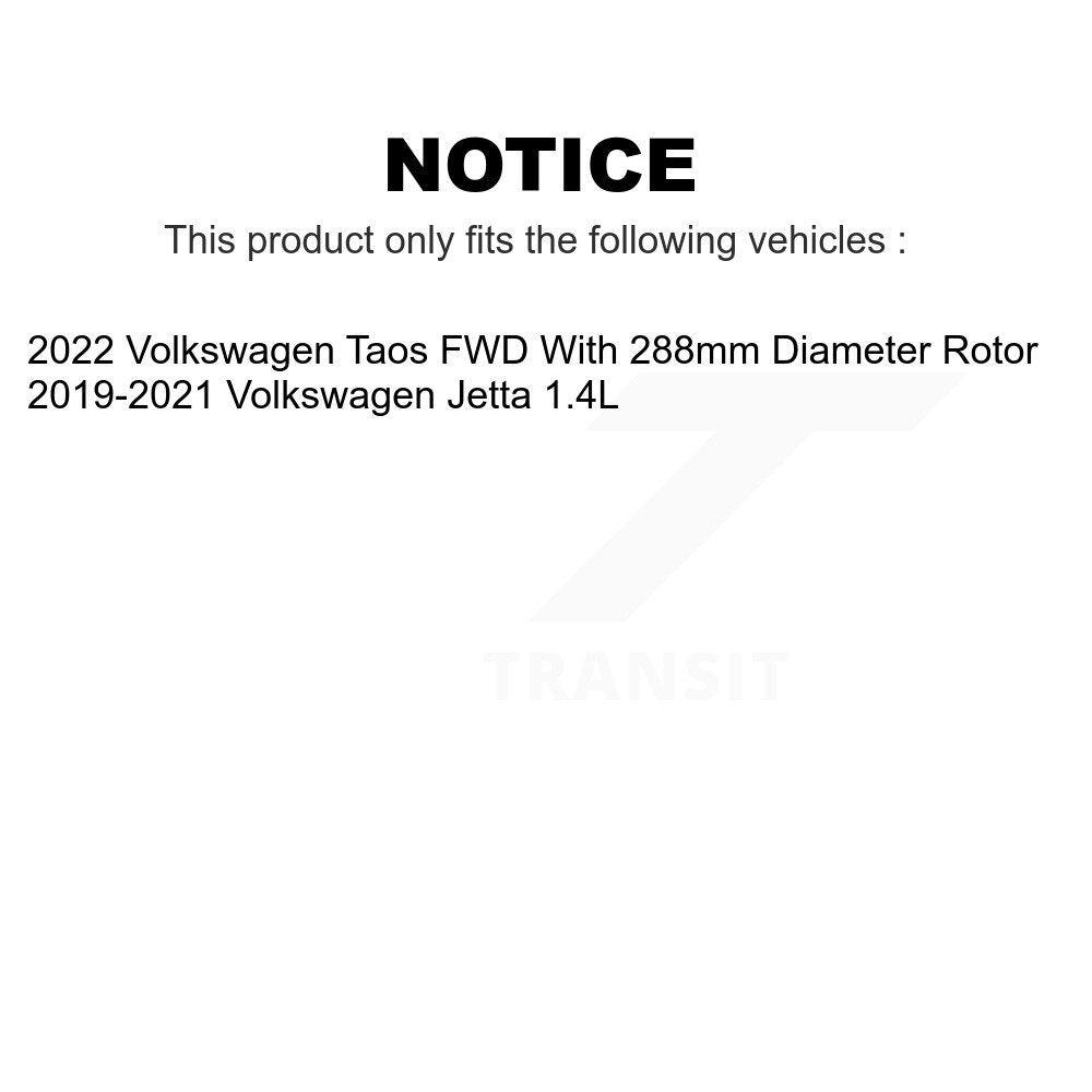Front Rear Coated Disc Brake Rotors Kit For Volkswagen Jetta Taos KG-101544
