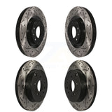 Front Rear Coated Drilled Slotted Disc Brake Rotors Kit For 2007-2015 Mazda CX-9 KD-100298