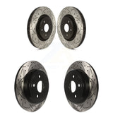 Front Rear Coated Drilled Slotted Disc Brake Rotors Kit For 2012 Jeep Grand Cherokee 6.4L With Solid KD-100607