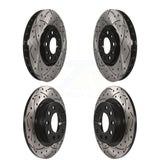 Front Rear Coated Drilled Slotted Disc Brake Rotors Kit For 2013-2016 Dodge Dart KD-100258