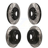 Front Rear Coated Drilled Slotted Disc Brake Rotors Kit For 2013-2018 Acura RDX KD-100340