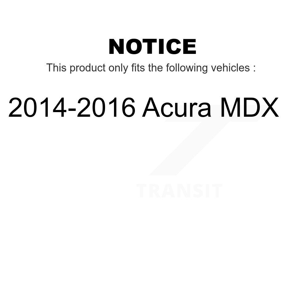 Front Rear Coated Drilled Slotted Disc Brake Rotors Kit For 2014-2016 Acura MDX KD-100348