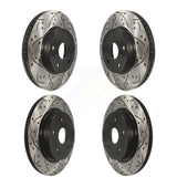 Front Rear Coated Drilled Slotted Disc Brake Rotors Kit For 2015-2019 Subaru Legacy 2.5L KD-100358
