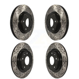 Front Rear Coated Drilled Slotted Disc Brake Rotors Kit For 2016-2018 Mazda CX-3 AWD KD-100351