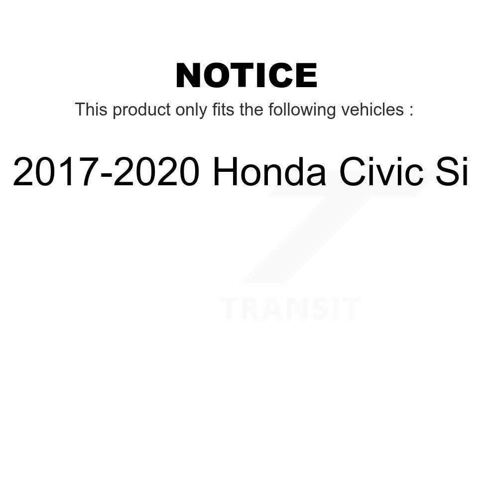 Front Rear Coated Drilled Slotted Disc Brake Rotors Kit For 2017-2020 Honda Civic Si KD-100388