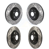 Front Rear Coated Drilled Slotted Disc Brake Rotors Kit For Audi A4 Quattro KD-100389