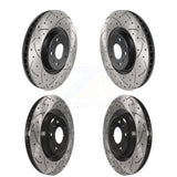 Front Rear Coated Drilled Slotted Disc Brake Rotors Kit For Audi A6 Quattro A7 KD-100503