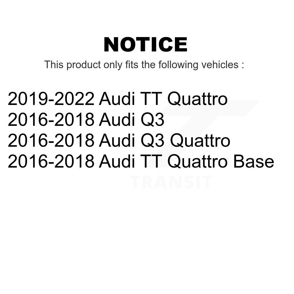 Front Rear Coated Drilled Slotted Disc Brake Rotors Kit For Audi Q3 Quattro TT KD-100282