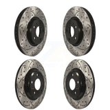 Front Rear Coated Drilled Slotted Disc Brake Rotors Kit For Audi Q5 A4 A5 Quattro allroad A6 KD-100334