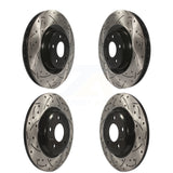Front Rear Coated Drilled Slotted Disc Brake Rotors Kit For Audi Q5 A6 With 345mm Diameter Rotor KD-100318