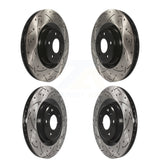 Front Rear Coated Drilled Slotted Disc Brake Rotors Kit For Audi Q5 Porsche Macan A6 Quattro S4 S5 A7 KD-100319