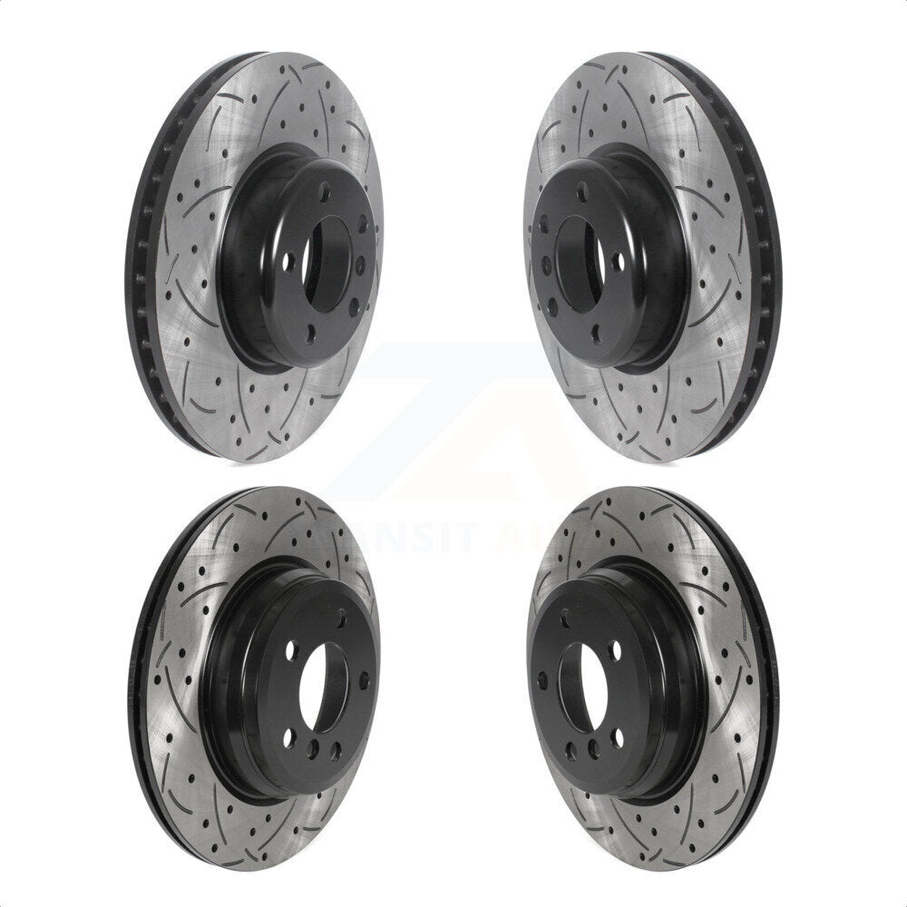 Front Rear Coated Drilled Slotted Disc Brake Rotors Kit For BMW 335i 435i 428i xDrive 340i 430i Gran Coupe GT 440i ActiveHybrid 3 KD-100560