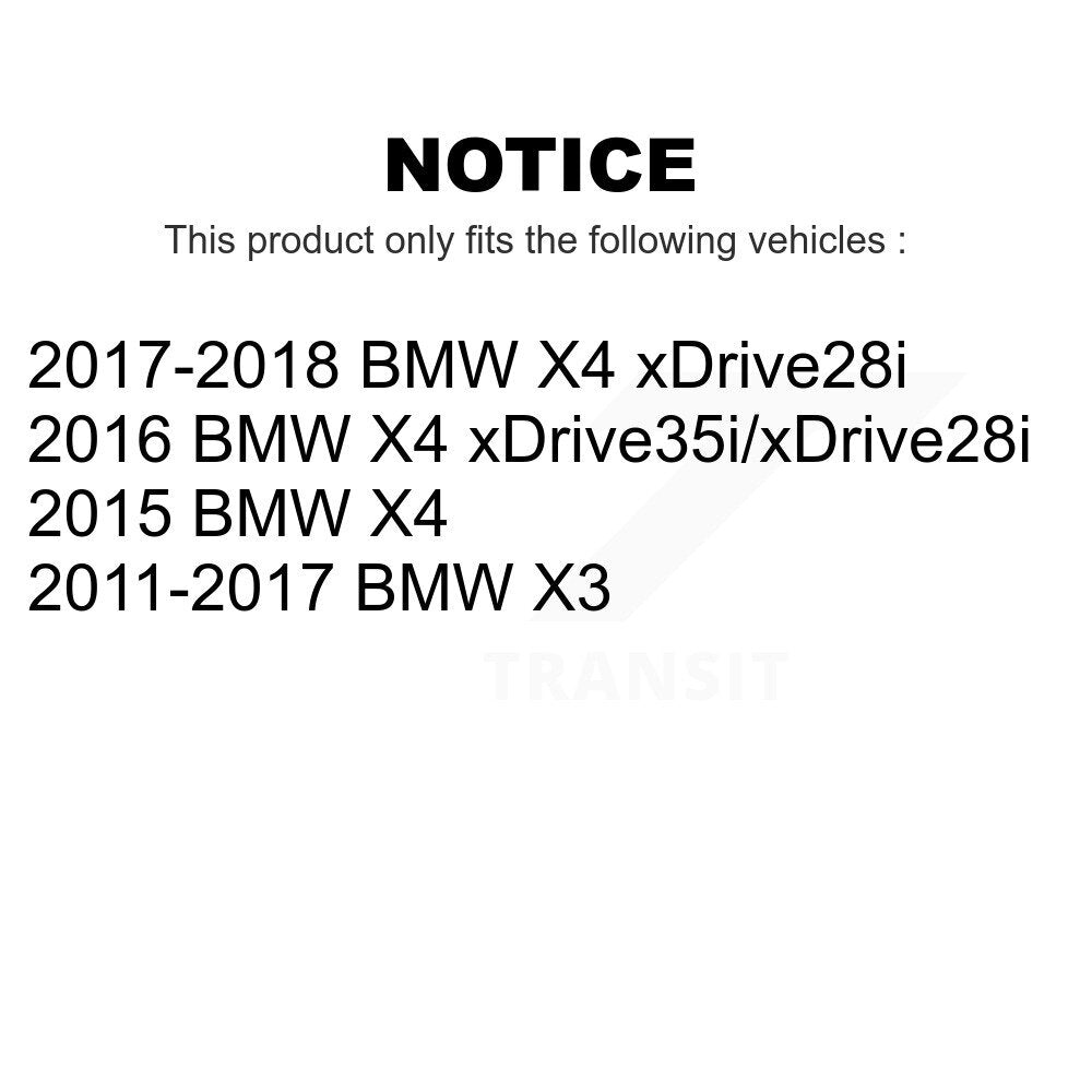 Front Rear Coated Drilled Slotted Disc Brake Rotors Kit For BMW X3 X4 KD-100331