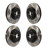Front Rear Coated Drilled Slotted Disc Brake Rotors Kit For BMW X3 X4 KD-100331