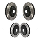 Front Rear Coated Drilled Slotted Disc Brake Rotors Kit For Chevrolet Camaro KD-100364