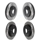 Front Rear Coated Drilled Slotted Disc Brake Rotors Kit For Chevrolet Malibu Limited KD-100456
