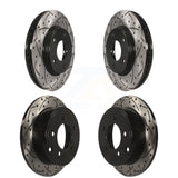 Front Rear Coated Drilled Slotted Disc Brake Rotors Kit For Dodge Caliber Mitsubishi Lancer KD-100247