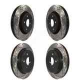 Front Rear Coated Drilled Slotted Disc Brake Rotors Kit For Dodge Durango Jeep Grand Cherokee WK KD-100256