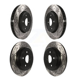 Front Rear Coated Drilled Slotted Disc Brake Rotors Kit For Dodge Durango KD-100255