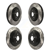 Front Rear Coated Drilled Slotted Disc Brake Rotors Kit For Ford Edge Fusion Lincoln MKZ MKX Nautilus Continental KD-100241