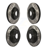 Front Rear Coated Drilled Slotted Disc Brake Rotors Kit For Ford Escape C-Max KD-100302