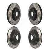 Front Rear Coated Drilled Slotted Disc Brake Rotors Kit For Ford Escape KD-100303