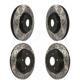 Front Rear Coated Drilled Slotted Disc Brake Rotors Kit For Ford Focus ST KD-100294
