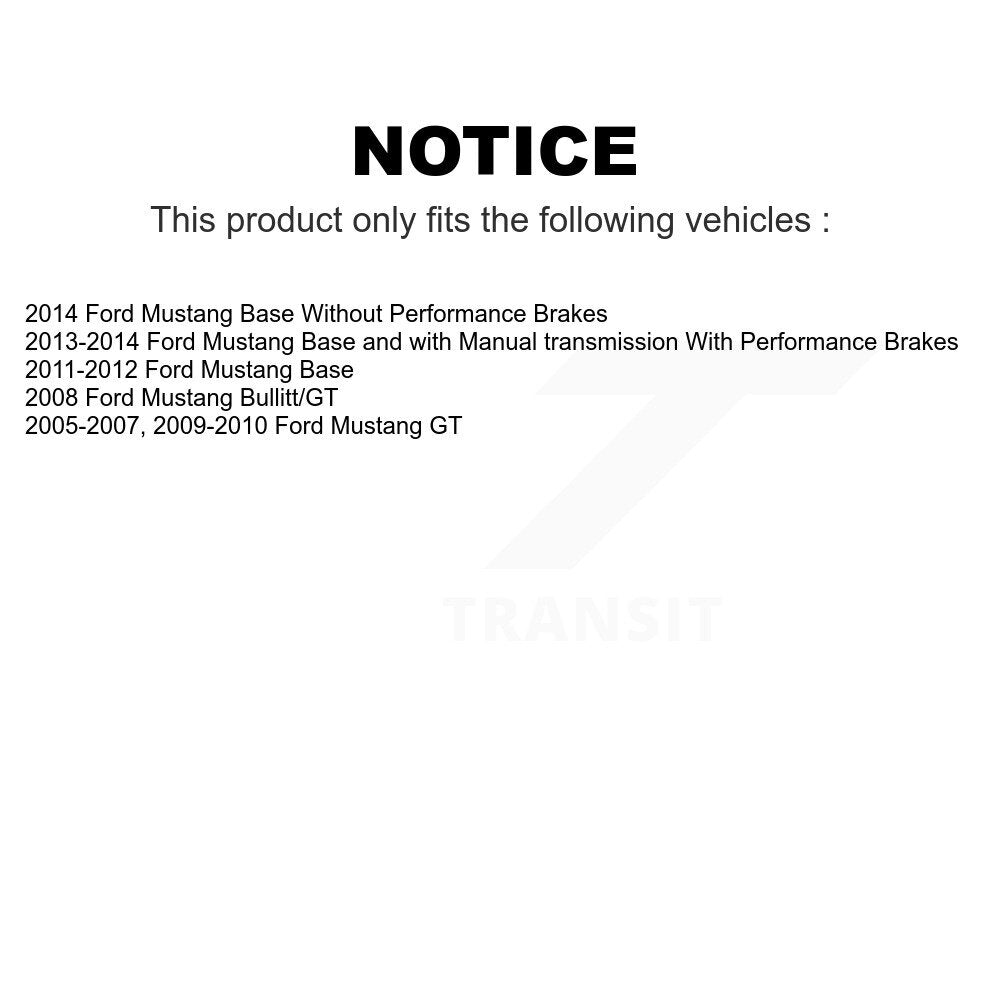 Front Rear Coated Drilled Slotted Disc Brake Rotors Kit For Ford Mustang KD-100218