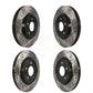 Front Rear Coated Drilled Slotted Disc Brake Rotors Kit For Ford Mustang KD-100218
