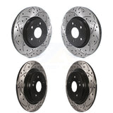 Front Rear Coated Drilled Slotted Disc Brake Rotors Kit For Honda CR-V KD-100392