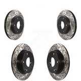 Front Rear Coated Drilled Slotted Disc Brake Rotors Kit For Honda Civic Acura ILX KD-100336