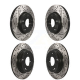Front Rear Coated Drilled Slotted Disc Brake Rotors Kit For Honda Civic Insight KD-100360
