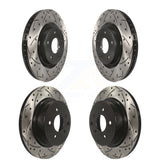 Front Rear Coated Drilled Slotted Disc Brake Rotors Kit For INFINITI QX50 Nissan Z KD-100347