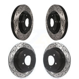 Front Rear Coated Drilled Slotted Disc Brake Rotors Kit For Jeep Patriot Compass Chrysler Dodge Avenger Mitsubishi Sebring Lancer 200 Outlander Sport RVR KD-100249