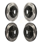 Front Rear Coated Drilled Slotted Disc Brake Rotors Kit For Mercedes-Benz GLK350 CLS550 CLS500 GLK250 E550 KD-100293