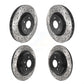Front Rear Coated Drilled Slotted Disc Brake Rotors Kit For Mercedes-Benz ML350 GLE350 ML250 GLE300d KD-100507