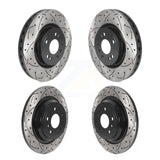 Front Rear Coated Drilled Slotted Disc Brake Rotors Kit For Mercedes-Benz ML350 GLE350 ML250 GLE300d KD-100507