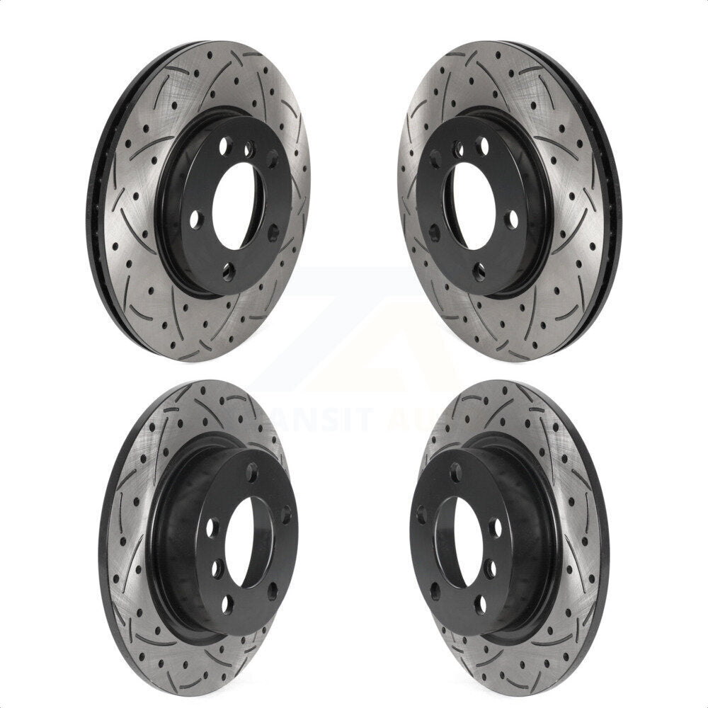 Front Rear Coated Drilled Slotted Disc Brake Rotors Kit For Mini Cooper Countryman Paceman KD-100505