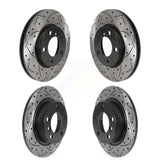 Front Rear Coated Drilled Slotted Disc Brake Rotors Kit For Mini Cooper Countryman Paceman KD-100505