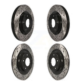 Front Rear Coated Drilled Slotted Disc Brake Rotors Kit For Mitsubishi Outlander Sport Eclipse Cross RVR KD-100251