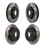Front Rear Coated Drilled Slotted Disc Brake Rotors Kit For Nissan Altima KD-100357