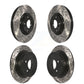 Front Rear Coated Drilled Slotted Disc Brake Rotors Kit For Nissan Altima Maxima KD-100267