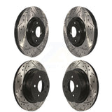 Front Rear Coated Drilled Slotted Disc Brake Rotors Kit For Nissan INFINITI Maxima G37 G35 M35 350Z EX35 370Z G25 M45 Q40 QX50 EX37 KD-100269