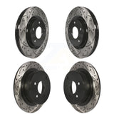 Front Rear Coated Drilled Slotted Disc Brake Rotors Kit For Nissan Sentra Juke KD-100329