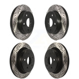 Front Rear Coated Drilled Slotted Disc Brake Rotors Kit For Ram 1500 Dodge Durango Classic Chrysler Aspen KD-100242